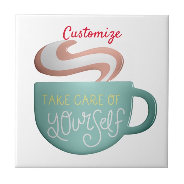 Hygge Drink Self-Care Thunder_Cove  Ceramic Tile (Front)
