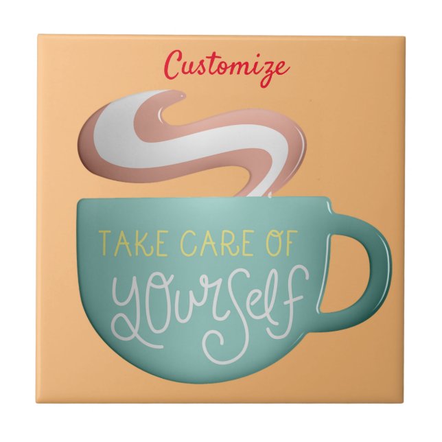 Hygge Drink Self-Care Thunder_Cove   Ceramic Tile (Front)