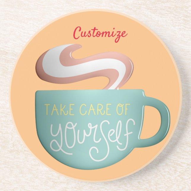 Hygge Drink Self-Care Thunder_Cove   Coaster (Front)
