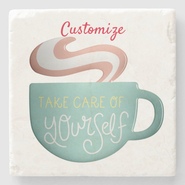 Hygge Drink Self-Care Thunder_Cove Stone Coaster (Front)