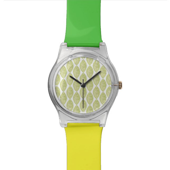 Hygge Flowers Pattern Watch (Close Up)