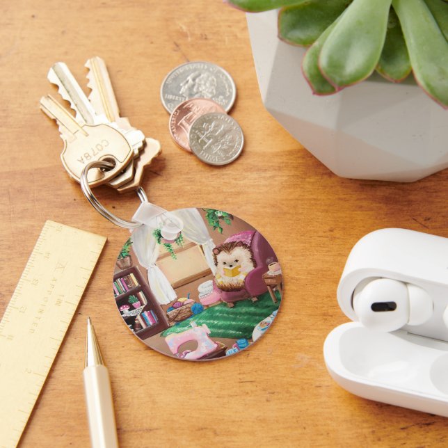 Hygge Hedgehog  Key Ring (Desk)