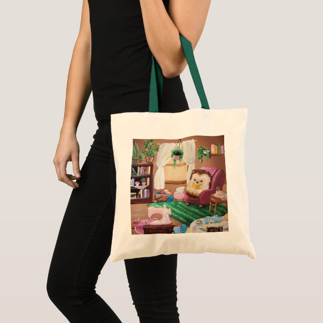 Hygge Hedgehog Tote Bag (Front (Product))