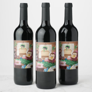 Hygge Hedgehog Wine Label