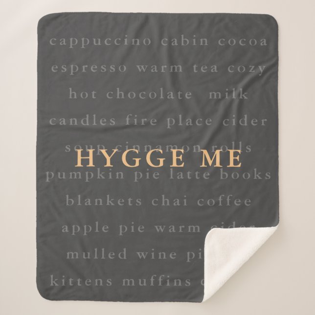 Hygge me cosy sherpa blanket for warm winters (Front)
