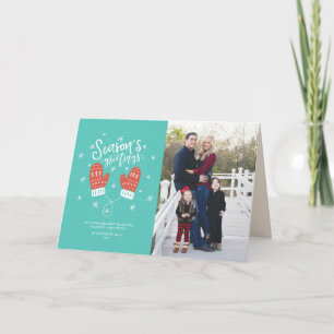 Hygge Mittens Christmas Holiday Folded Card