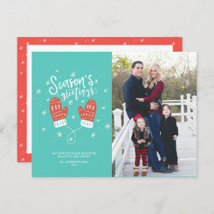 Hygge Mittens Christmas Holiday Postcard