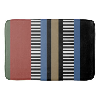 Hygge Multicolored Stripes Scandinavian Inspired Bath Mat