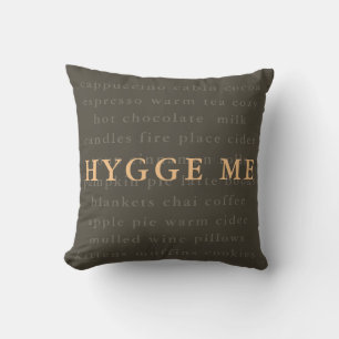 Hygge pillow with all things cozy