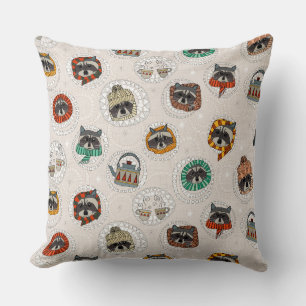 hygge raccoons cushion
