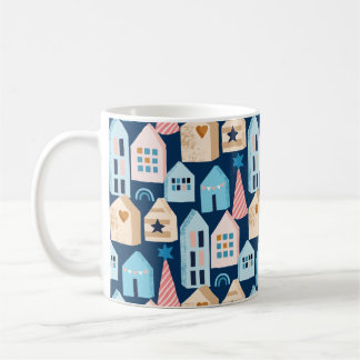 Hygge Scandinavian Nordic Houses Christmas pattern Coffee Mug