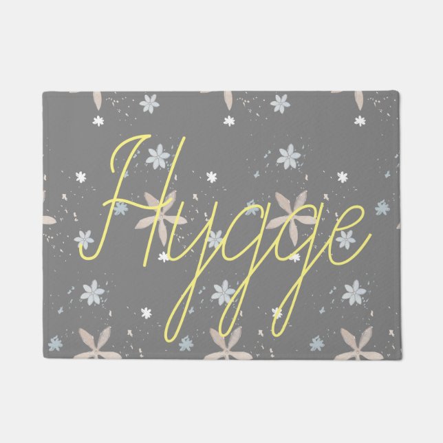 Hygge Snow Flowers Doormat (Front)