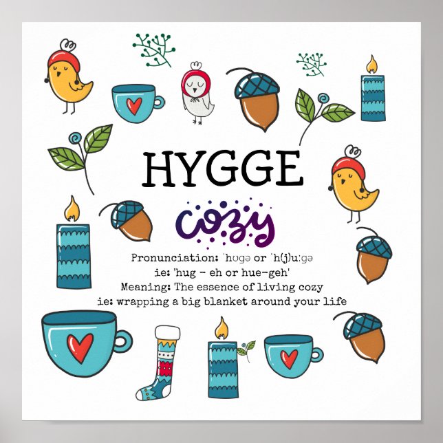 HYGGE - The Meaning and Pronunciation Cute Custom Poster (Front)