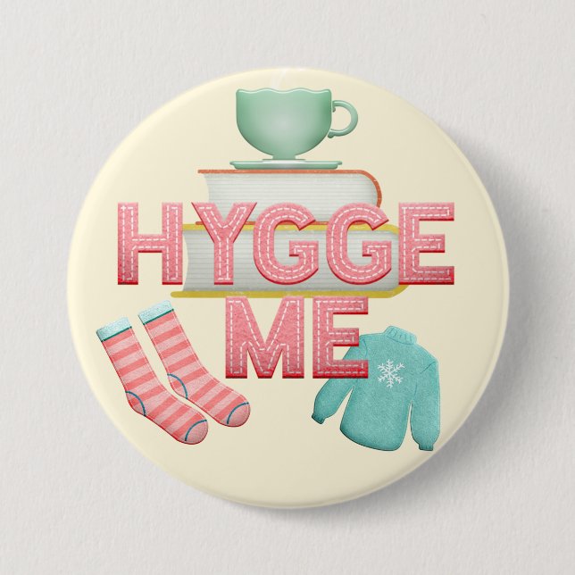 Hygge Time 7.5 Cm Round Badge (Front)