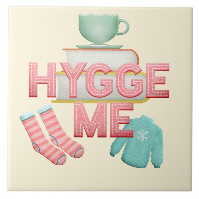 Hygge Time Ceramic Tile (Front)