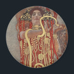Hygieia by Gustav Klimt, Vintage Art Nouveau Magnet<br><div class="desc">Hygieia (c. 1901) by Gustav Klimt is a vintage Victorian Era Symbolism painting featuring the Greek goddess of hygiene, health, cleanliness, and sanitation along with the Aesculapian snake around her arm and the cup of Lethe in her hand. Hygieia is part of one of three paintings known as “The Faculty...</div>