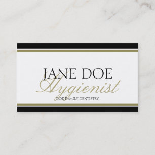Hygienist Gold Script Business Card