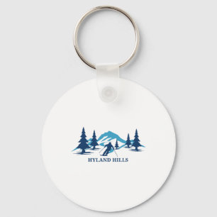 Hyland Hills Minnesota Ski Resort Skiing Skier Key Ring