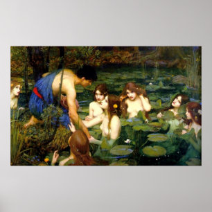 Hylas and the Nymphs (1896) ~ Fine Art Canvas Poster