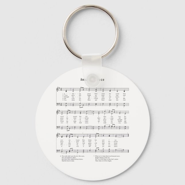 Hymn - Amazing Grace Key Ring (Front)