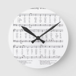 Hymn - Amazing Grace Round Clock