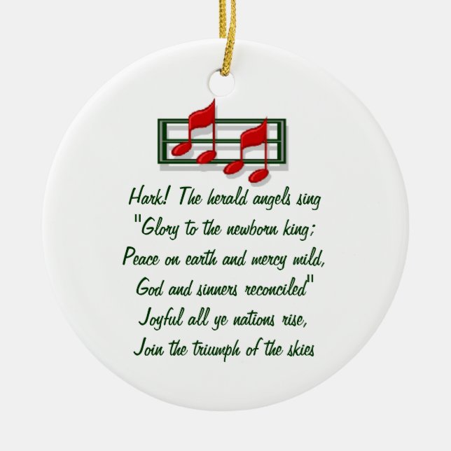 Hymn Ornament "Hark the Herald Angels Sing" (Front)