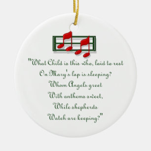 Hymn Ornament "What Child is This?" Christmas