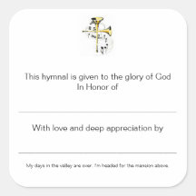 Hymnal Plates In Honour of