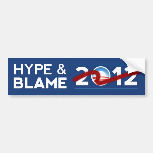 Hype & Blame 2012 Bumper Sticker (Front)
