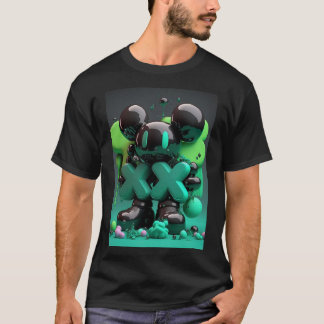 Hypebeast Kaws Metal Print Design T-Shirt