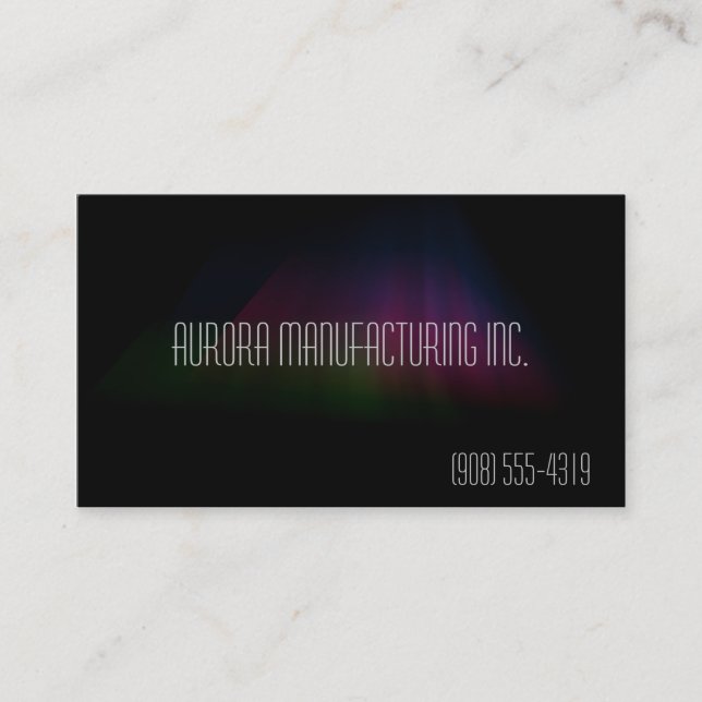 Hyper Black Collection: Dark Aurora Business Card (Front)