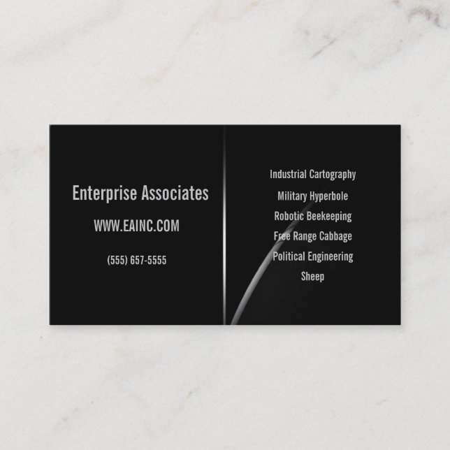 Hyper Black Collection: Horizon Arc Business Card (Front)