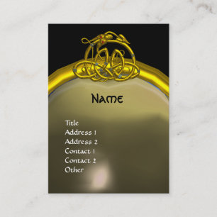 HYPER DRAGON AGATE MONOGRAM grey black yellow Business Card