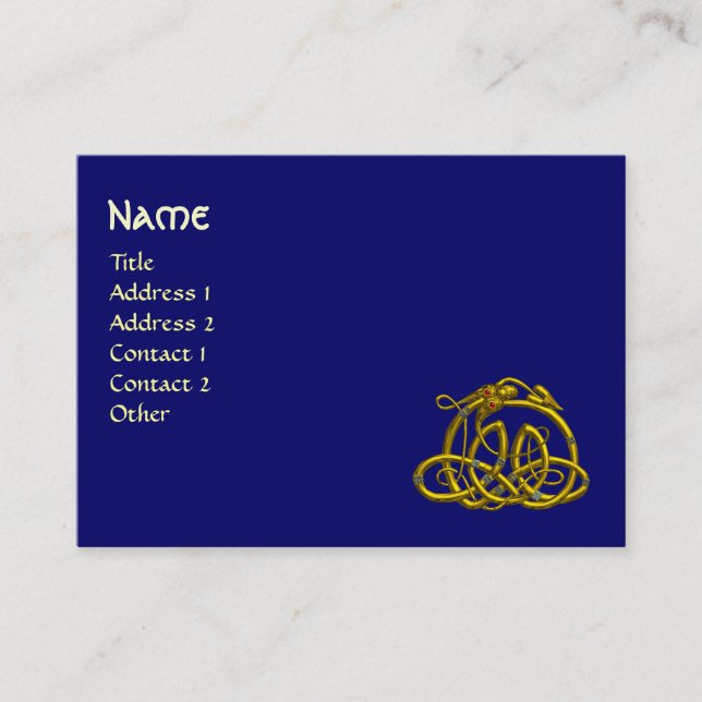 HYPER DRAGON ,blue Business Card (Front)