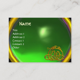 HYPER DRAGON EMERALD , bright green Business Card