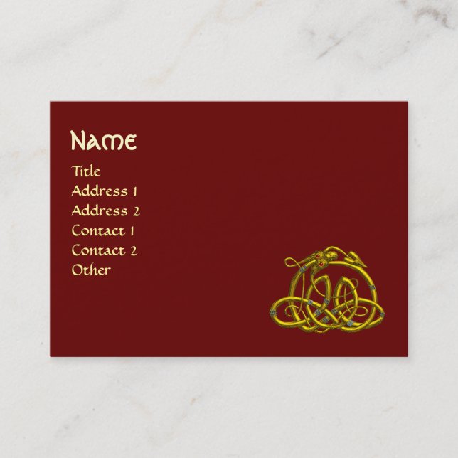 HYPER DRAGON ,red Business Card (Front)