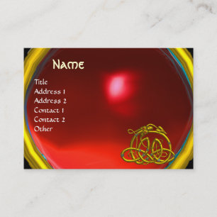 HYPER DRAGON RUBY , bright red pink Business Card