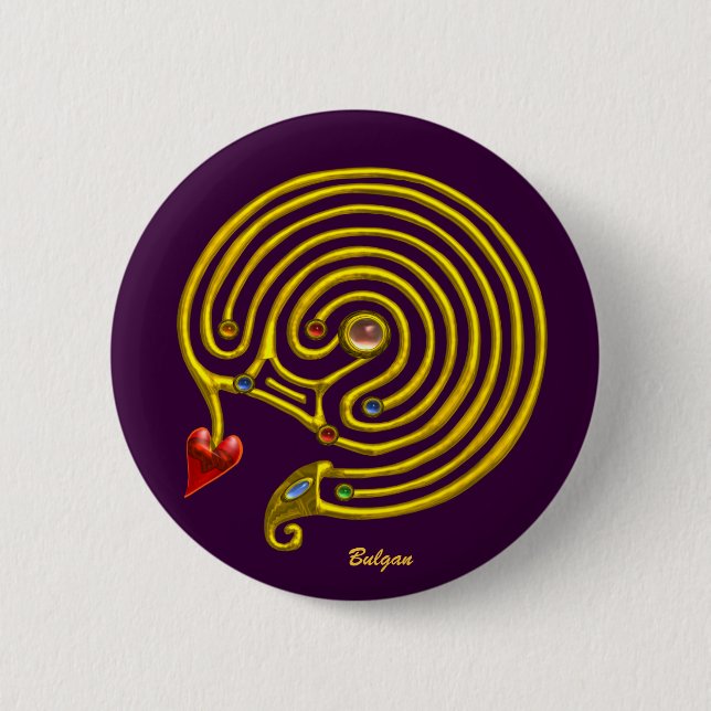 HYPER LABIRINTH 6 CM ROUND BADGE (Front)