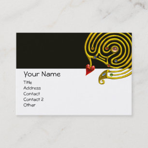 HYPER LABYRINTH, black and white Business Card