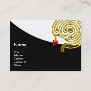 HYPER LABYRINTH , black and white red Business Card