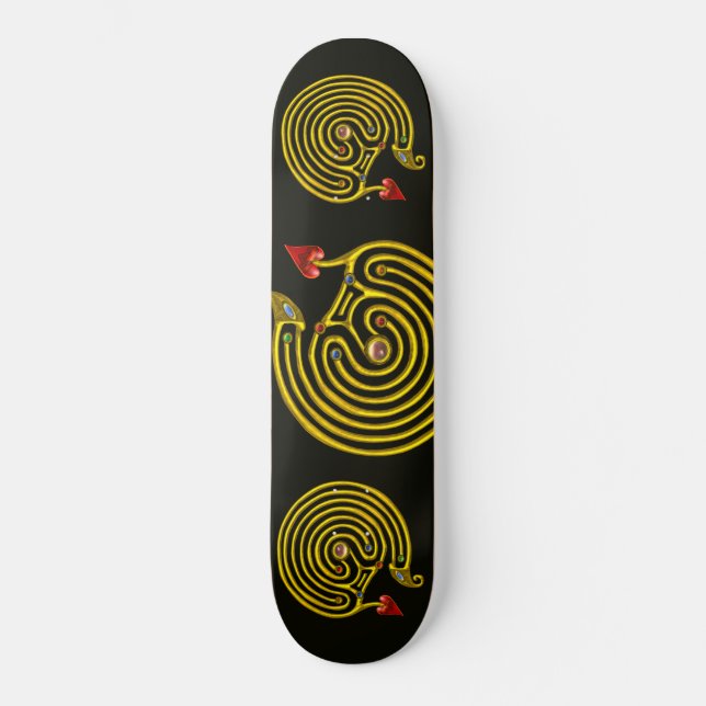 HYPER LABYRINTH, black Skateboard (Front)
