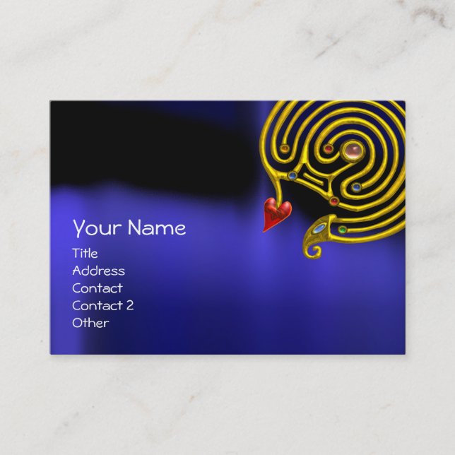 HYPER LABYRINTH ,Gold Jewel ,black red yellow blue Business Card (Front)