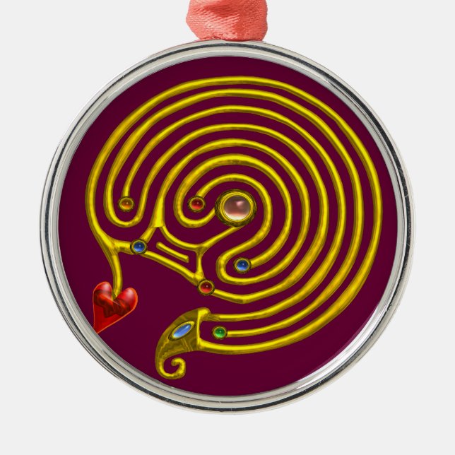 HYPER LABYRINTH purple Metal Tree Decoration (Front)