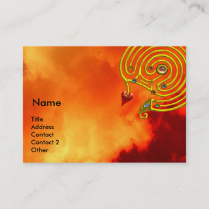 HYPER LABYRINTH ,red yellow clouds Business Card