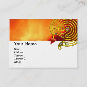 HYPER LABYRINTH ,red yellow clouds Business Card