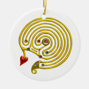 HYPER LABYRINTH white Ceramic Tree Decoration