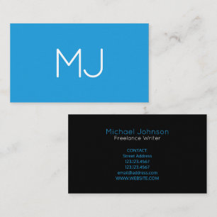 Hyper minimal bold logo duo tone business card