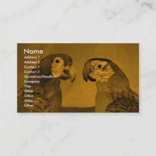 HYPER PARROTS / RED AND BLUE ARA BUSINESS CARD