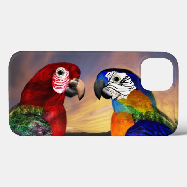 HYPER PARROTS /RED AND BLUE ARA Case-Mate iPhone CASE (Back (Horizontal))