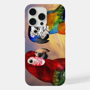 HYPER PARROTS /RED AND BLUE ARA iPhone CASE